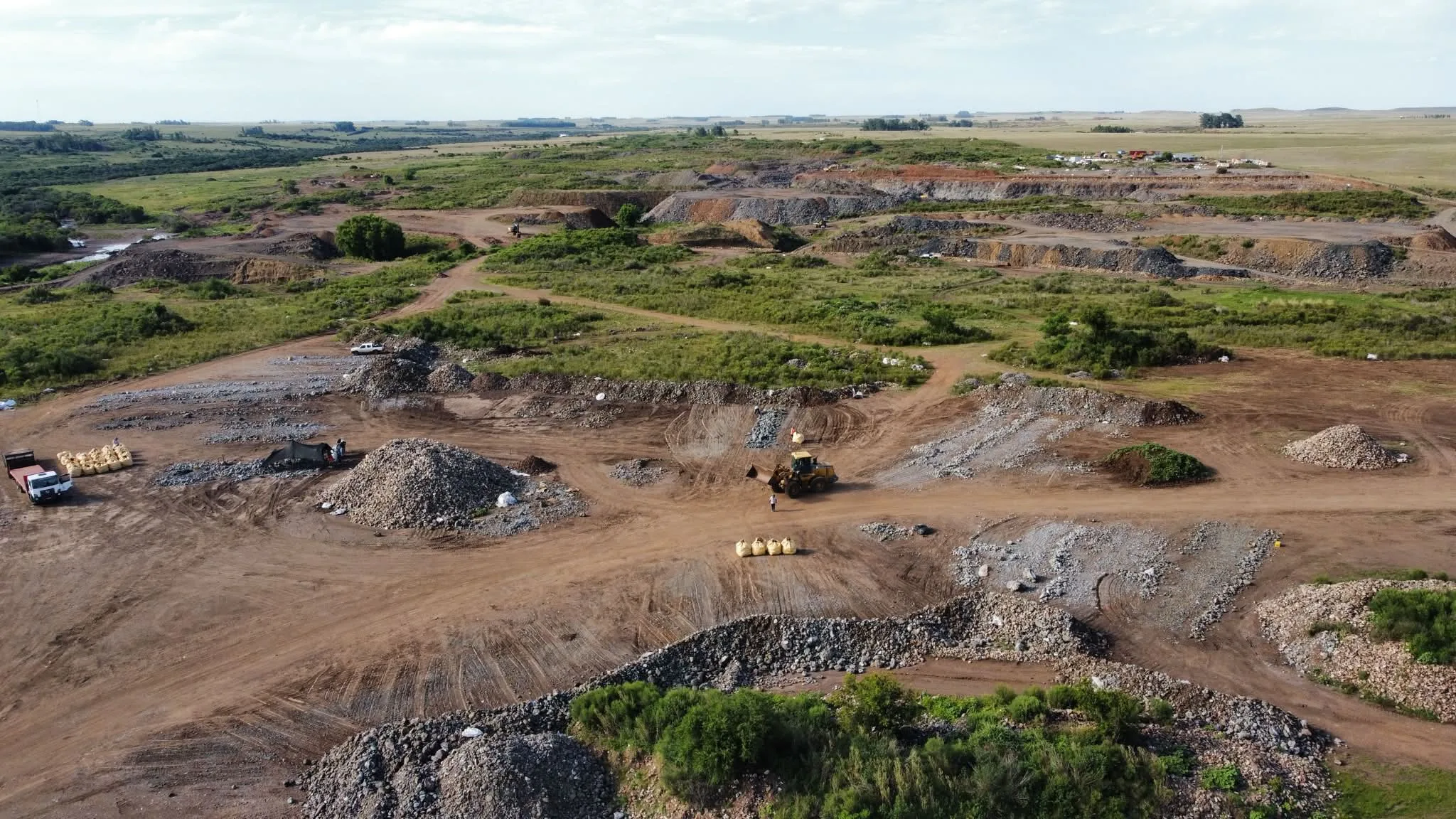 Aerial overview of Artigas operations